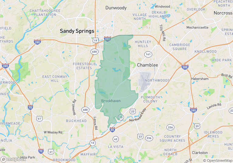 Brookhaven Zip Code Wall Map Basic Style By M vrogue.co